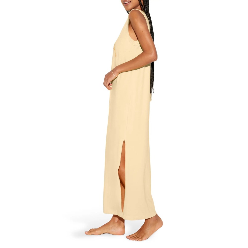 Spiritual Gangster Womens Size Small LA Mulholland Dress Yellow Palm Tree NEW - Picture 2 of 10